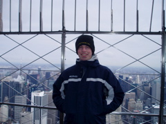 Jonathan at the top of the Empire State Building